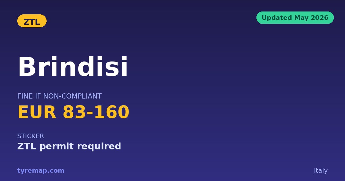 Is Brindisi's ZTL Based on Permits? Yes — 2026 Guide key facts visual