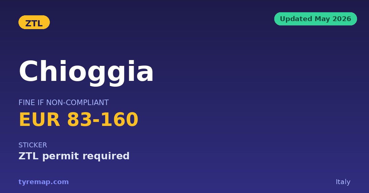 Chioggia ZTL 2026: Summer Hours Run Later Than Winter key facts visual