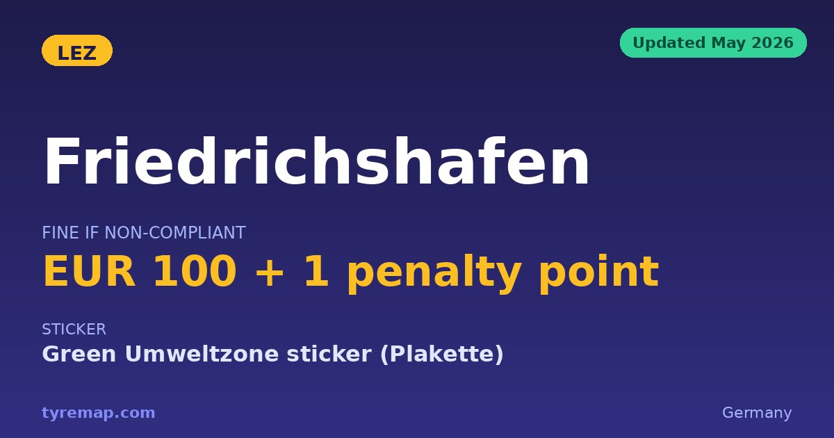 Friedrichshafen Has No Umweltzone in 2026, Confirmed key facts visual