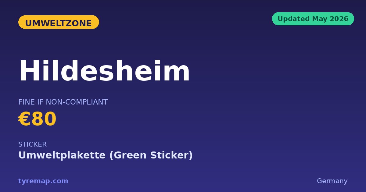 Hildesheim: Not One of Germany's 58 Umweltzonen in 2026 key facts visual