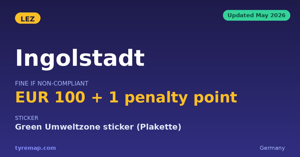 Ingolstadt in 2026: Absent From Germany's 58-Zone Registry key facts visual