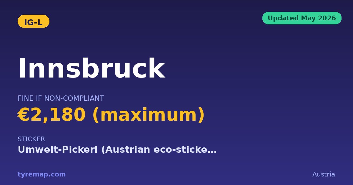 Innsbruck's IG-L Ban Hits Trucks Only — Cars Free in 2026 key facts visual