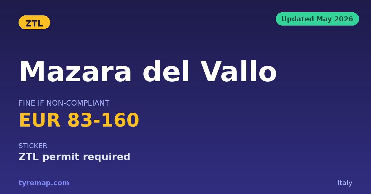 ZTL Mazara del Vallo 2026 — Orari, Mappa e Multe key facts visual