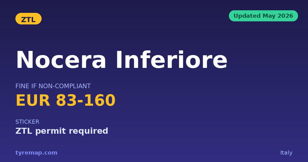 Nocera Inferiore's New Night-Time ZTL Runs Into 2026 key facts visual