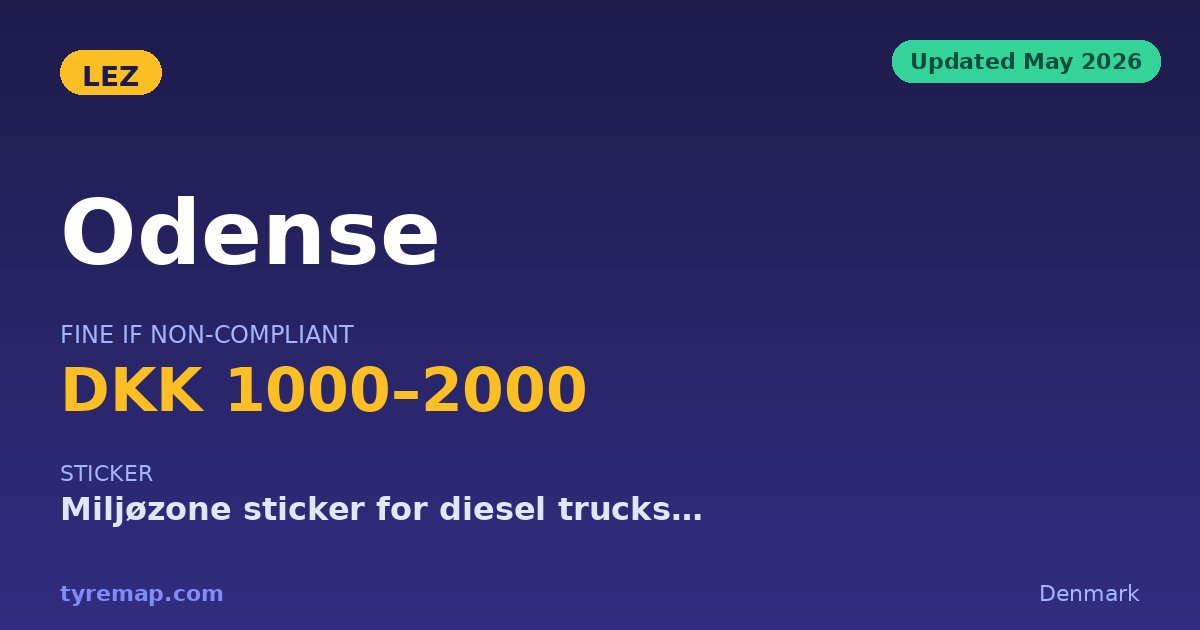 Odense Miljøzone 2026: Diesel Cars Need a Filter Too key facts visual