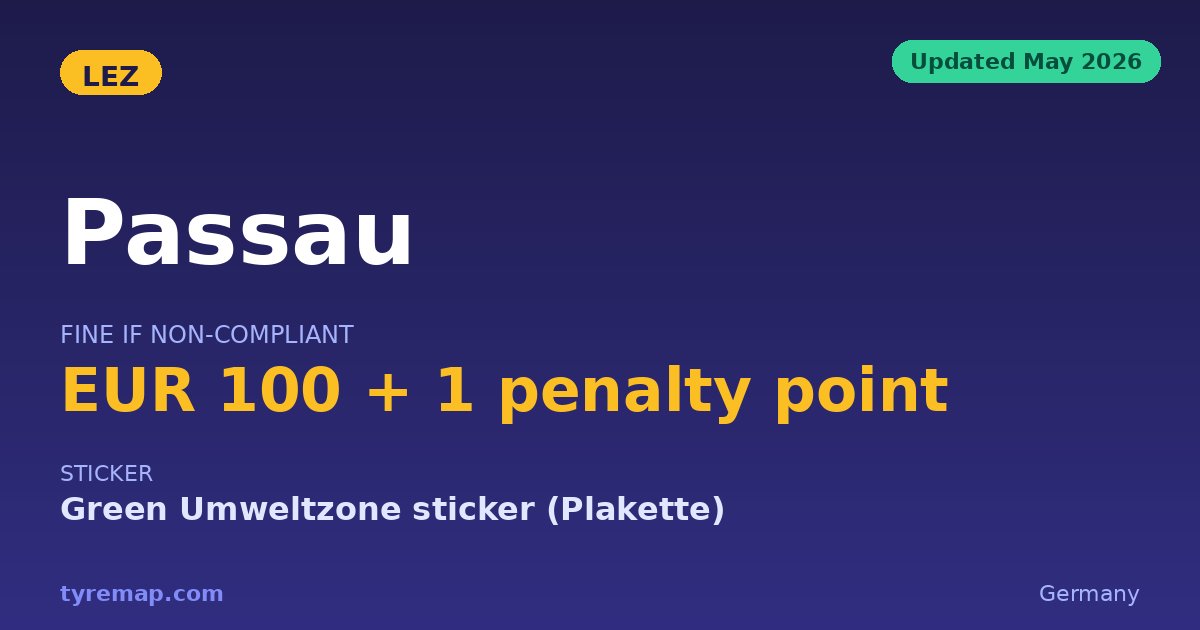 Passau Has No Umweltzone in 2026 — No Sticker Needed key facts visual
