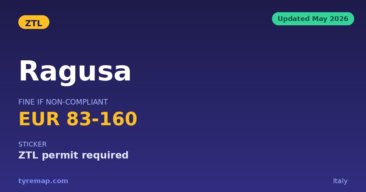 Ragusa's 2026 ZTL Closes Evenings and Weekends, Not Weekdays key facts visual