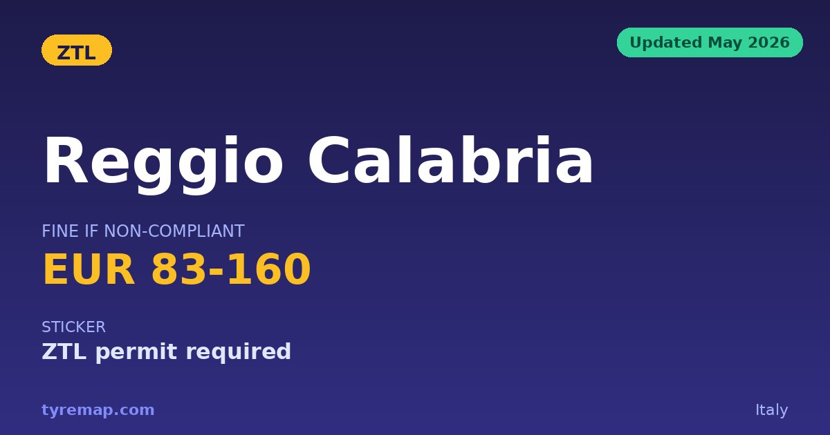 Reggio Calabria's Summer ZTL Runs Overnight in 2026 key facts visual