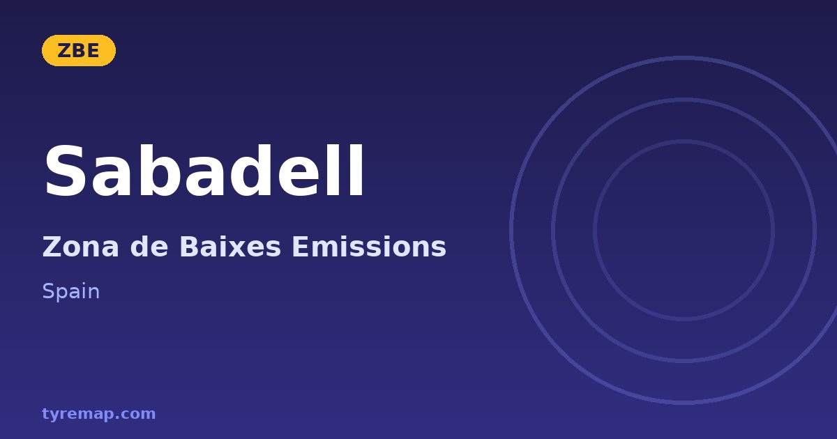Zona de Baixes Emissions in Sabadell