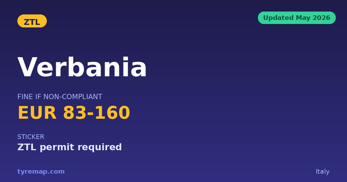 Verbania's ZTL 2026: No Euro Test, Just a Weekday Permit key facts visual