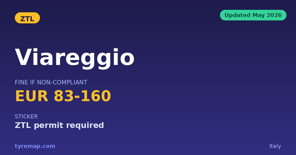 ZTL Viareggio 2026 — Orari Notturni, Mappa e Multe key facts visual