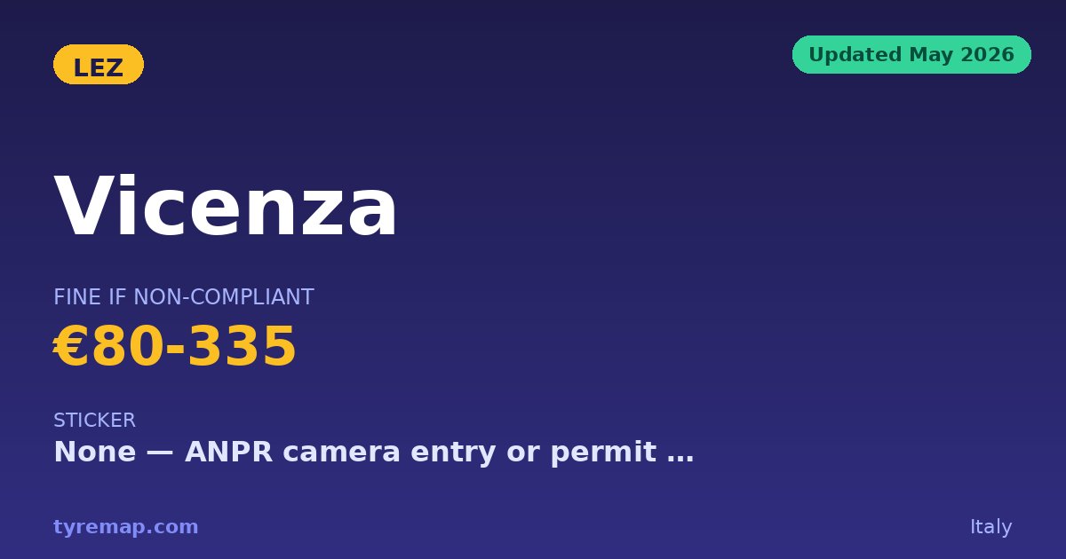 Vicenza's 'LEZ' Is Really a Permit-Only ZTL in 2026 key facts visual