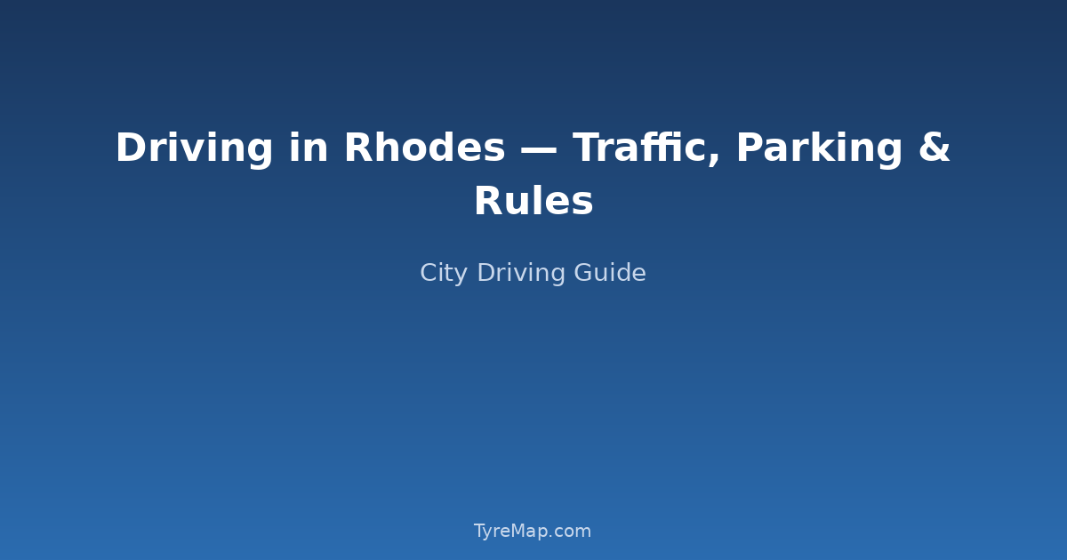 Driving in Rhodes — Island Roads, Old Town Access & Rentals | TyreMap